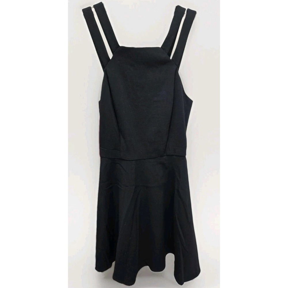 French Connection Black Double Strap Fit and Flare Mini Dress 71GYZ Size 0